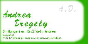 andrea dregely business card